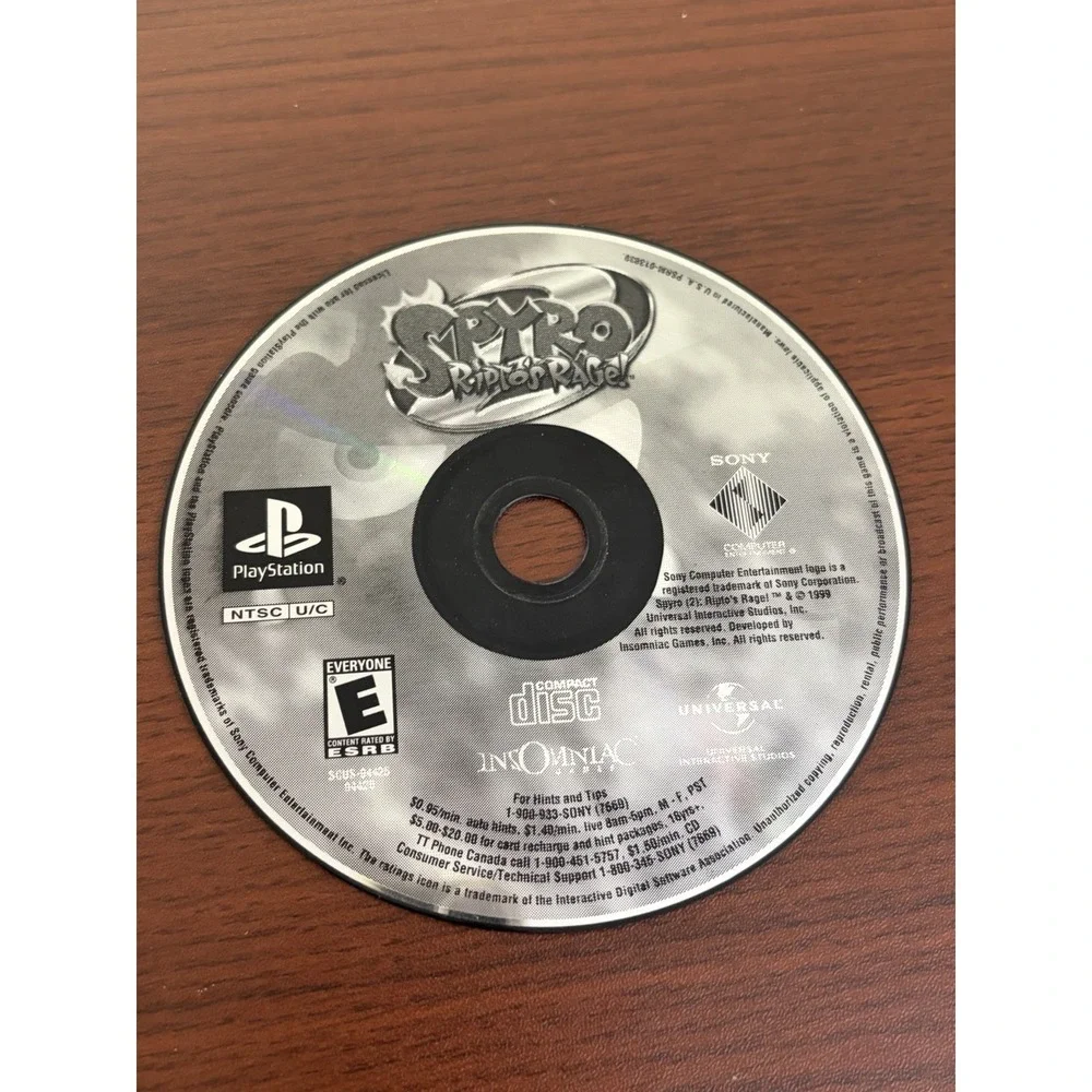 Spyro 2: Ripto's Rage Sony PS1 Disc Only Tested And Working